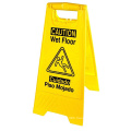 Yellow Double Sided Caution Wet Floor Sign Plastic Caution Sign Board